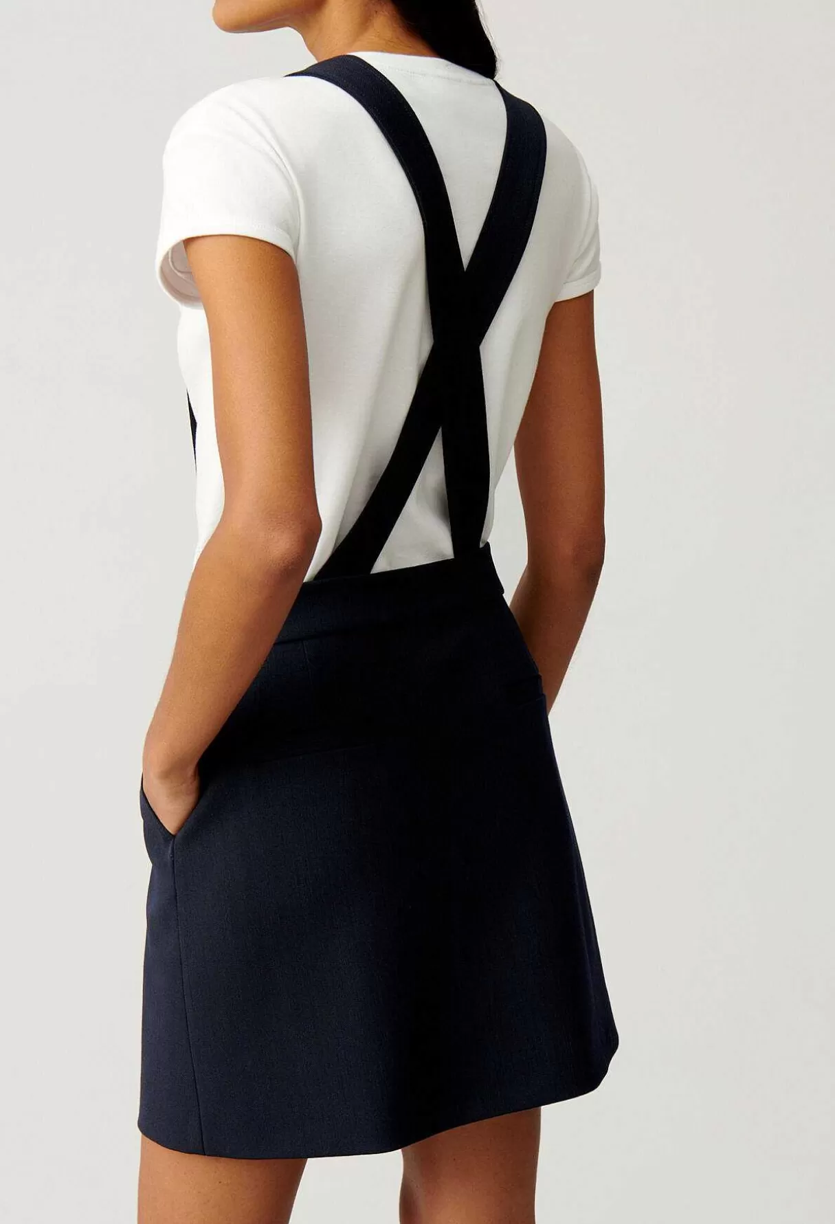 Claudie Pierlot Robe Courte Bretelles Marine Best Sale