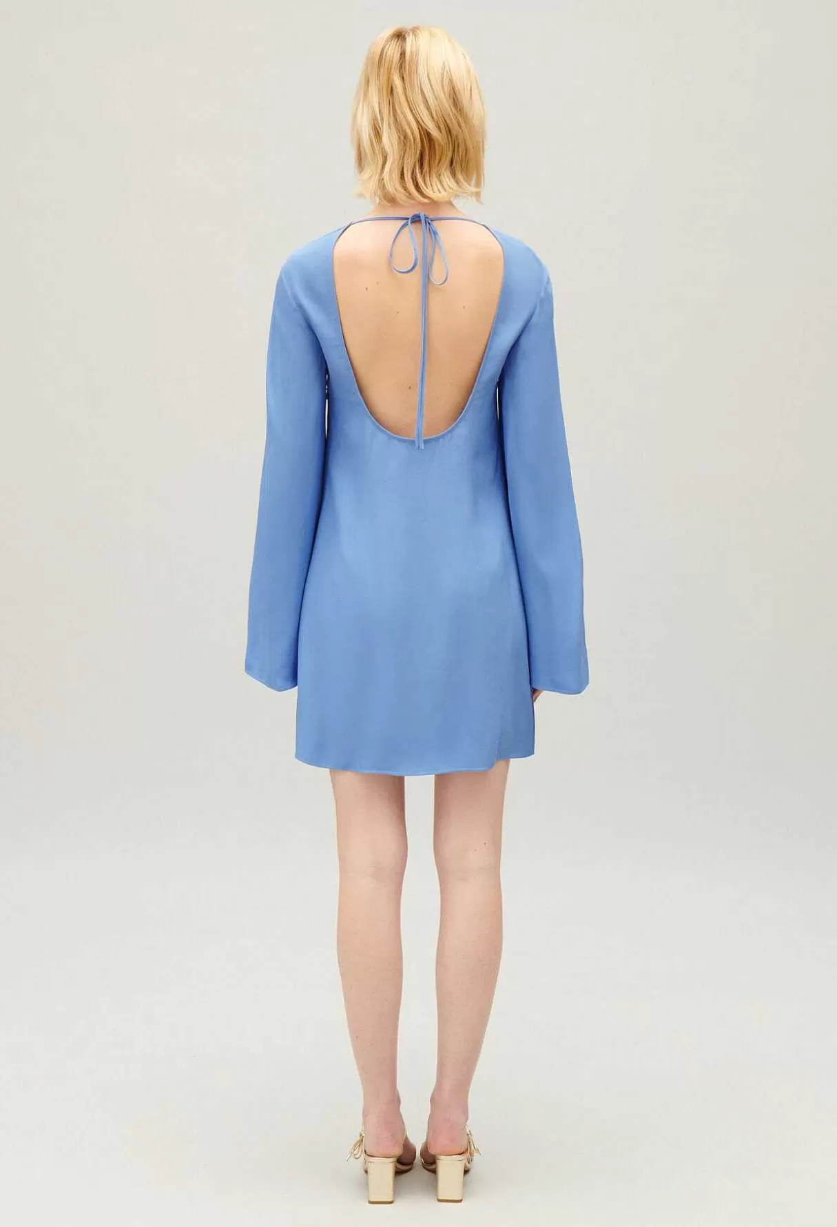 Claudie Pierlot Robe Courte Dos Ouvert Lavande Cheap