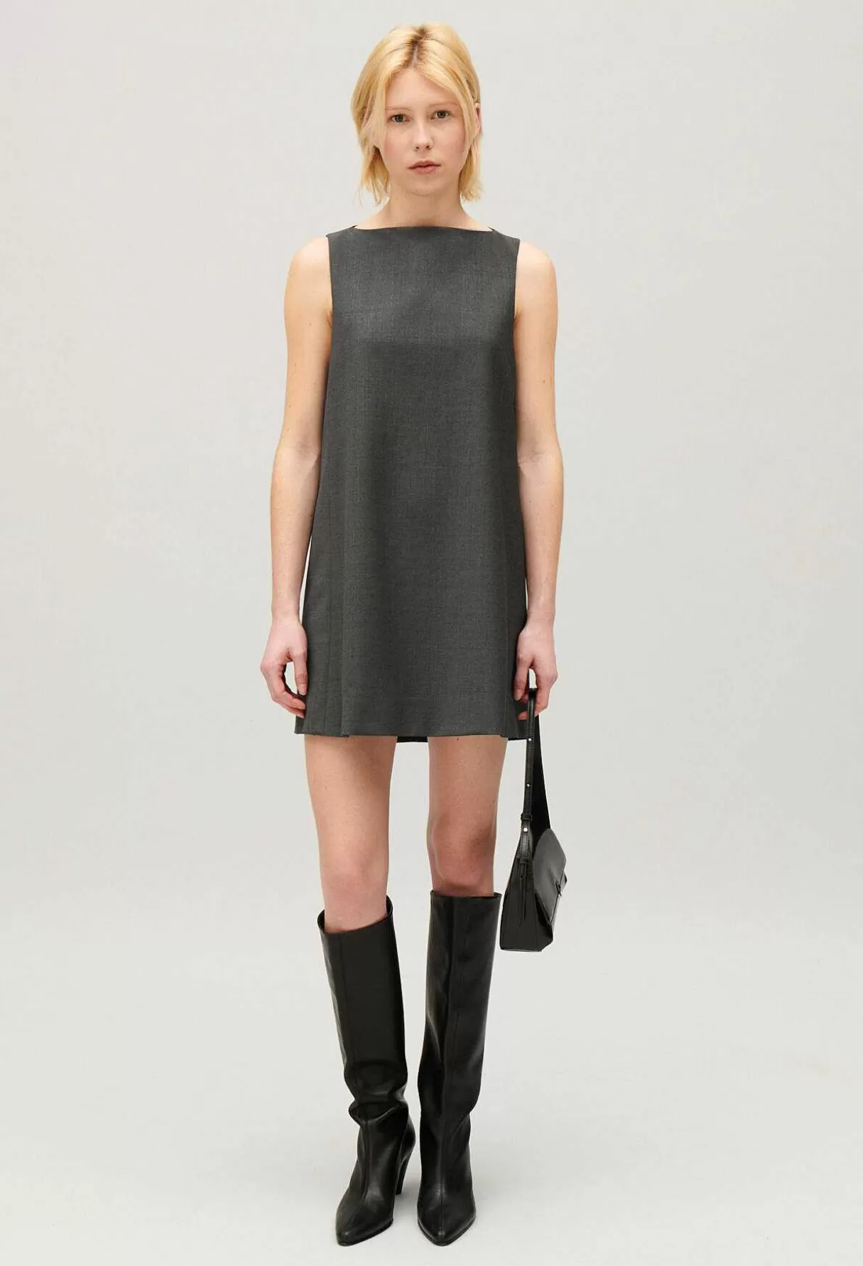 Claudie Pierlot Robe Courte Gris Chine Store