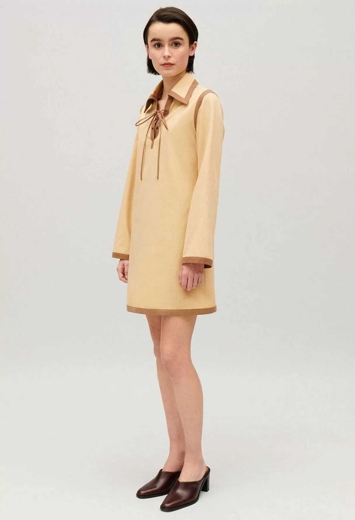 Claudie Pierlot Robe Courte Lacee Beige Hot