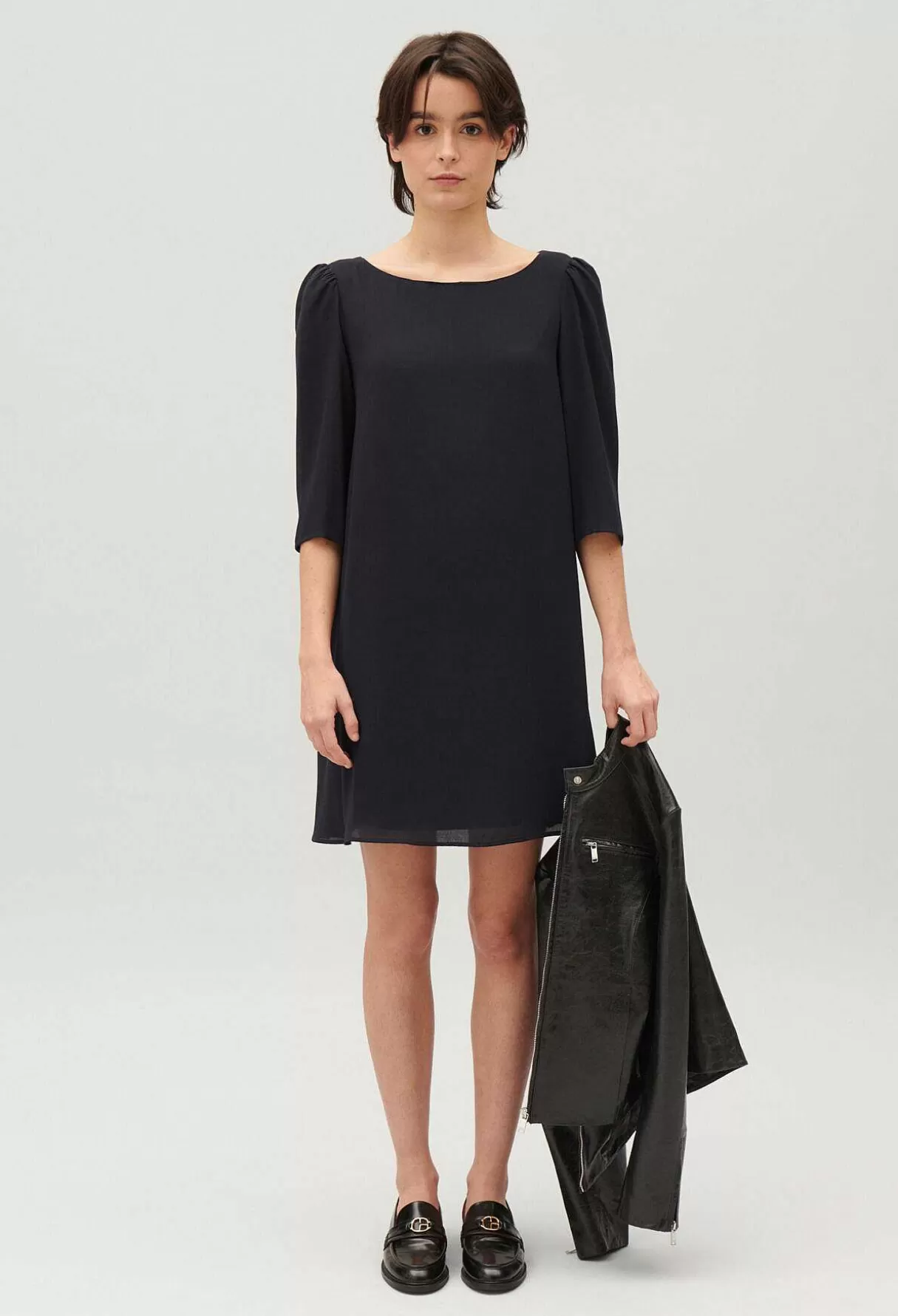 Claudie Pierlot Robe Courte Motif Floral Metallise Cheap