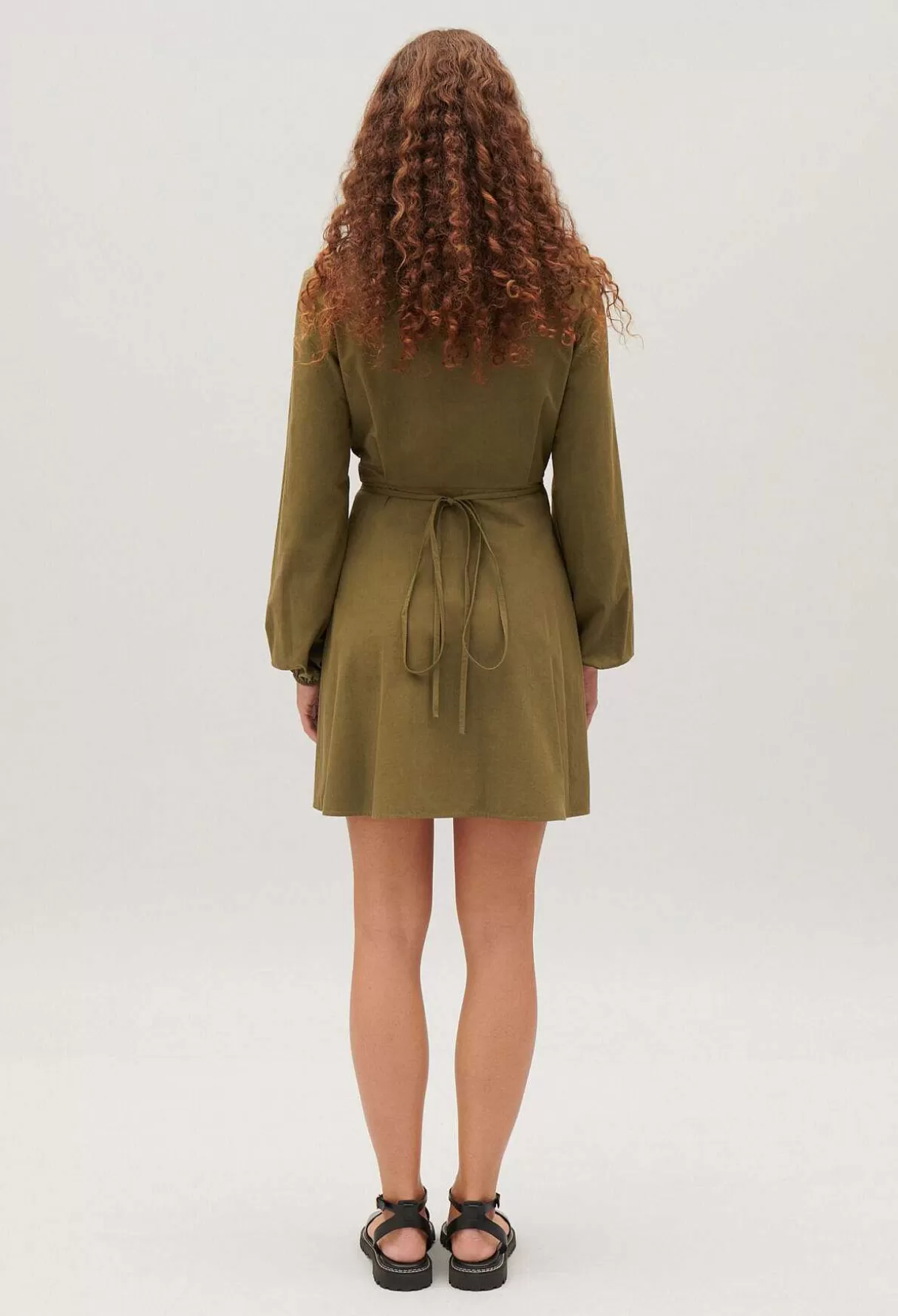 Claudie Pierlot Robe Courte Portefeuille Col Mao Sale
