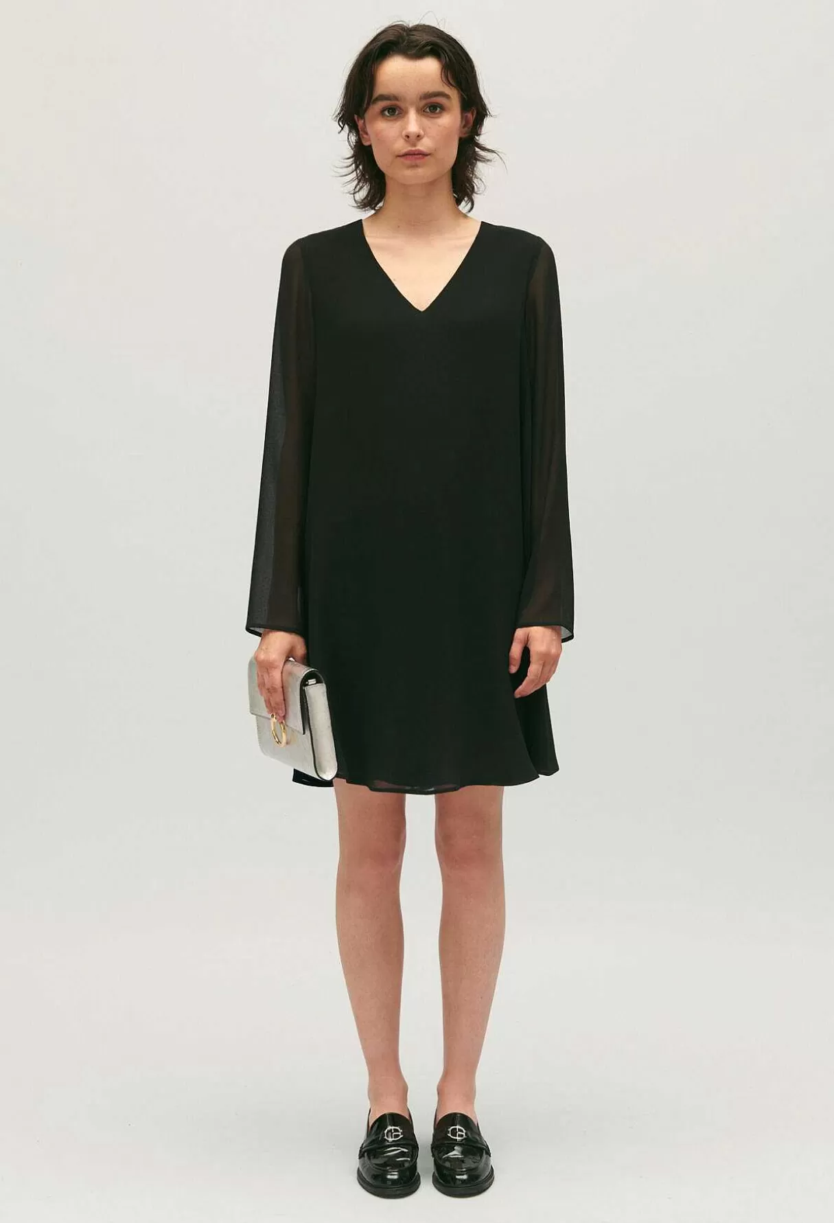 Claudie Pierlot Robe Courte Rififi Noire Flash Sale