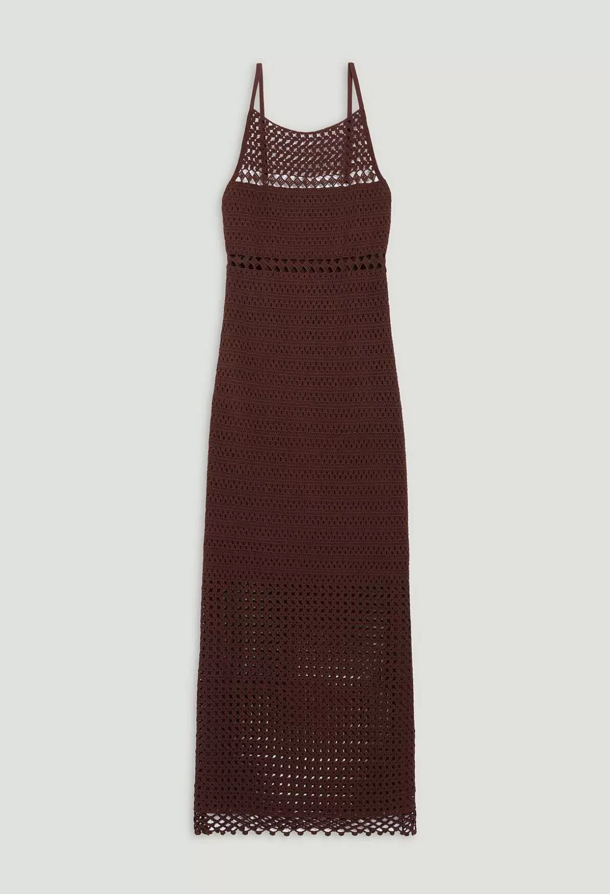 Claudie Pierlot Robe Longue Crochet Marron Store
