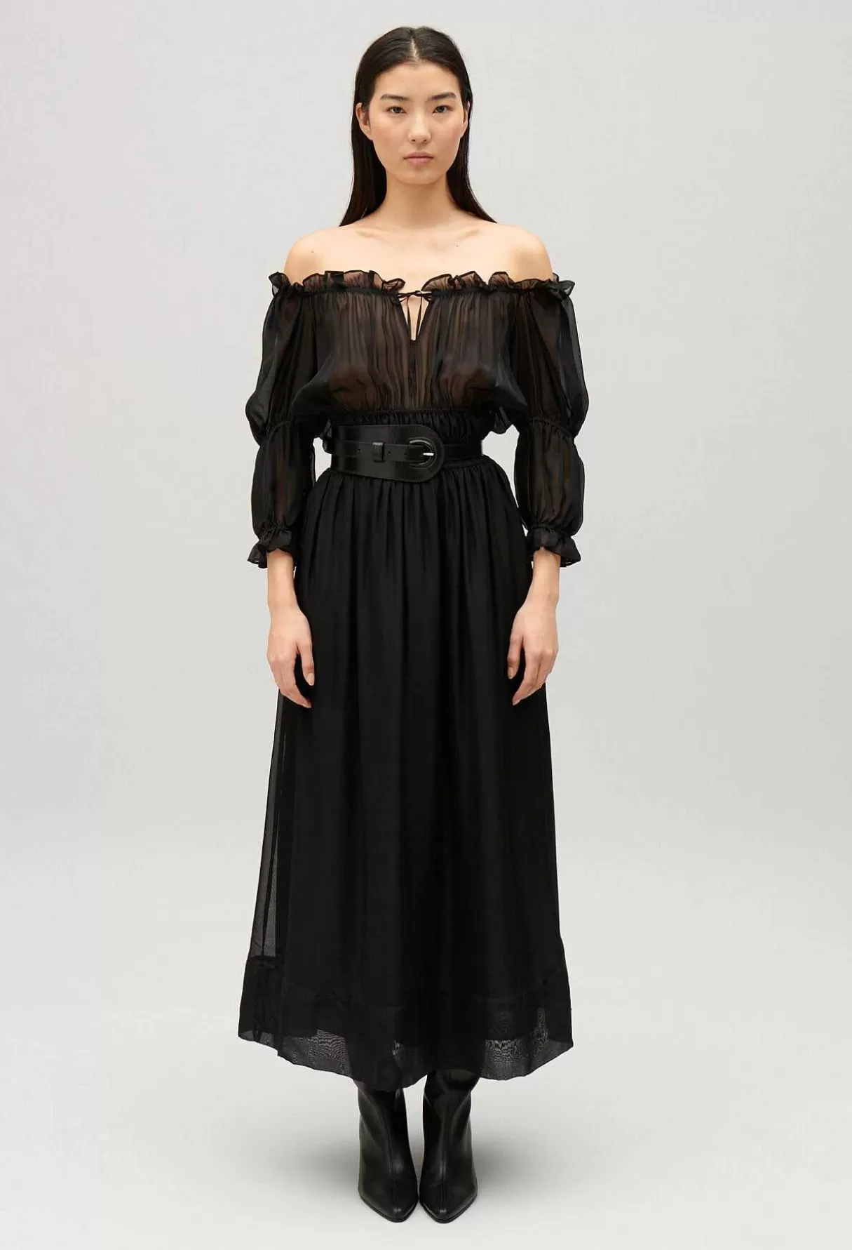 Claudie Pierlot Robe Longue Noire Cheap