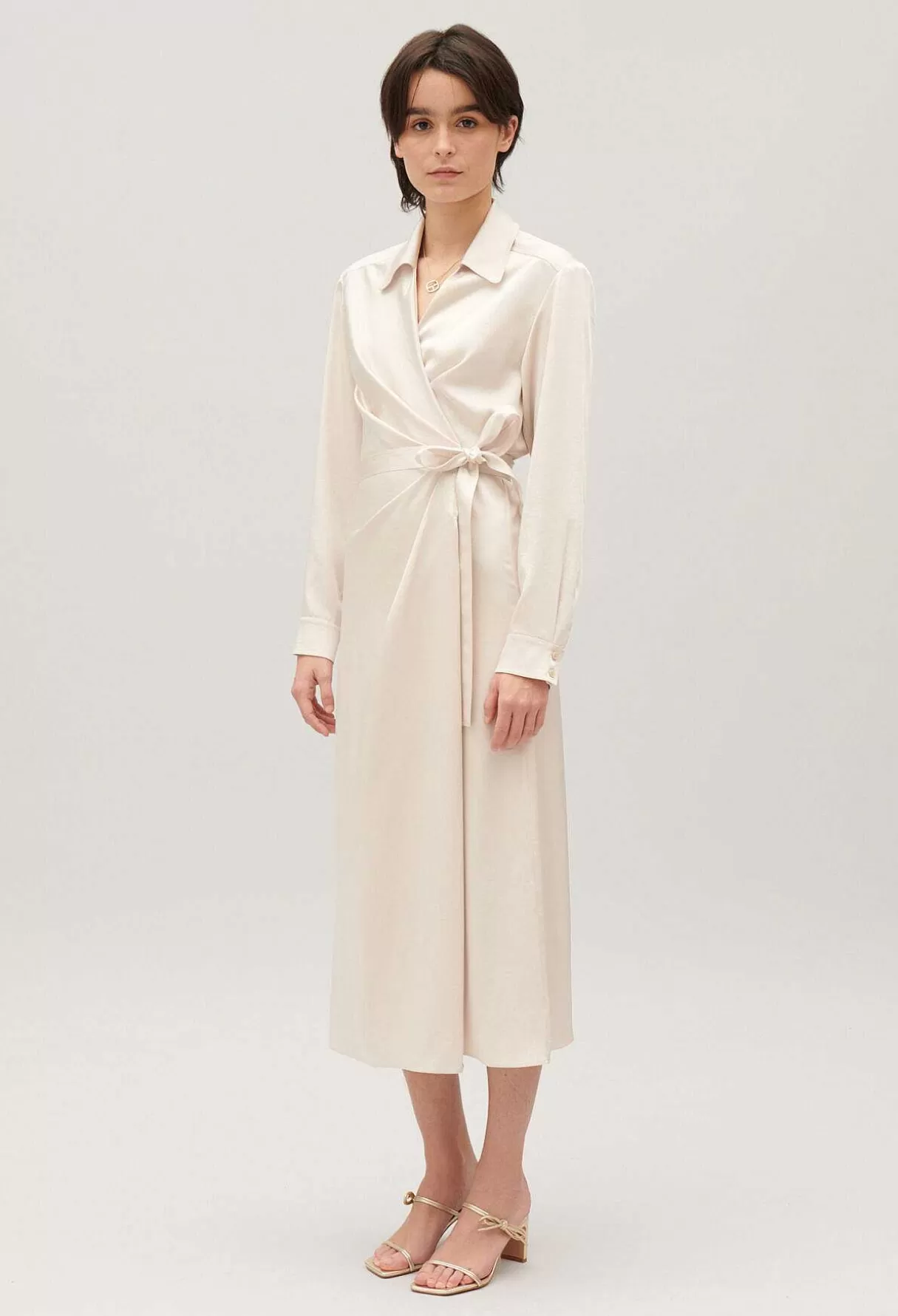 Claudie Pierlot Robe Midi Portefeuille New