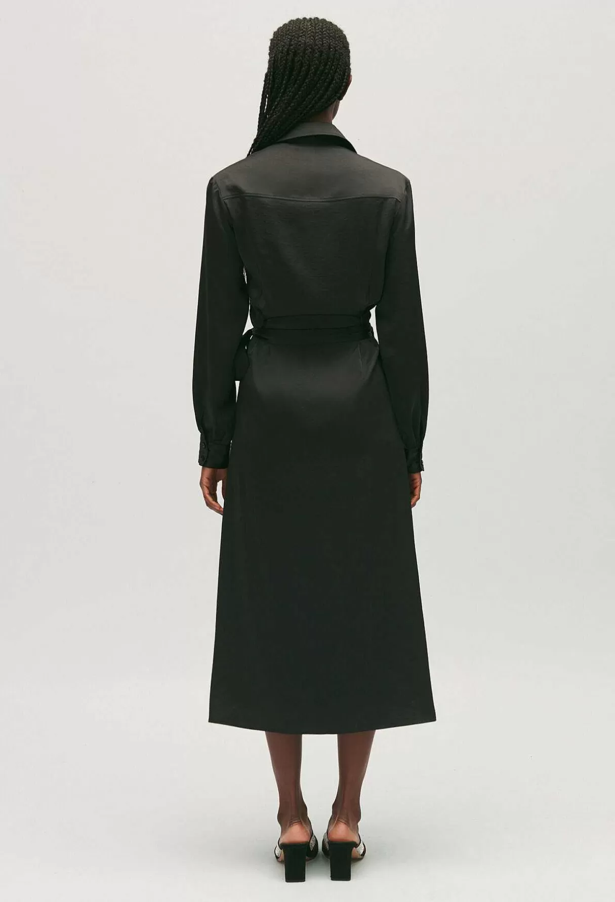 Claudie Pierlot Robe Midi Portefeuille Noire Online