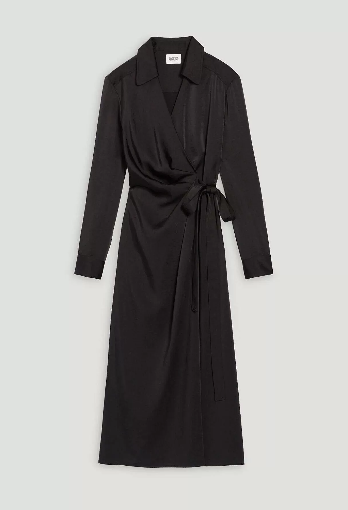Claudie Pierlot Robe Midi Portefeuille Noire Online