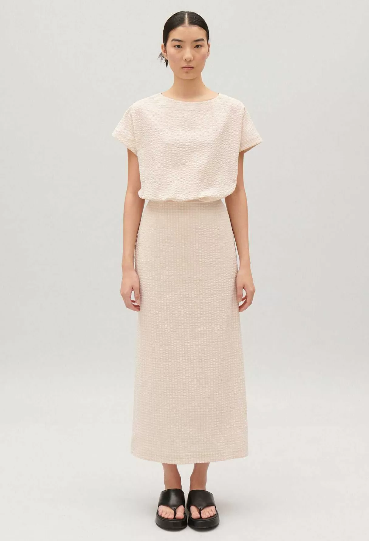 Claudie Pierlot Robe Midi Rayures Clearance