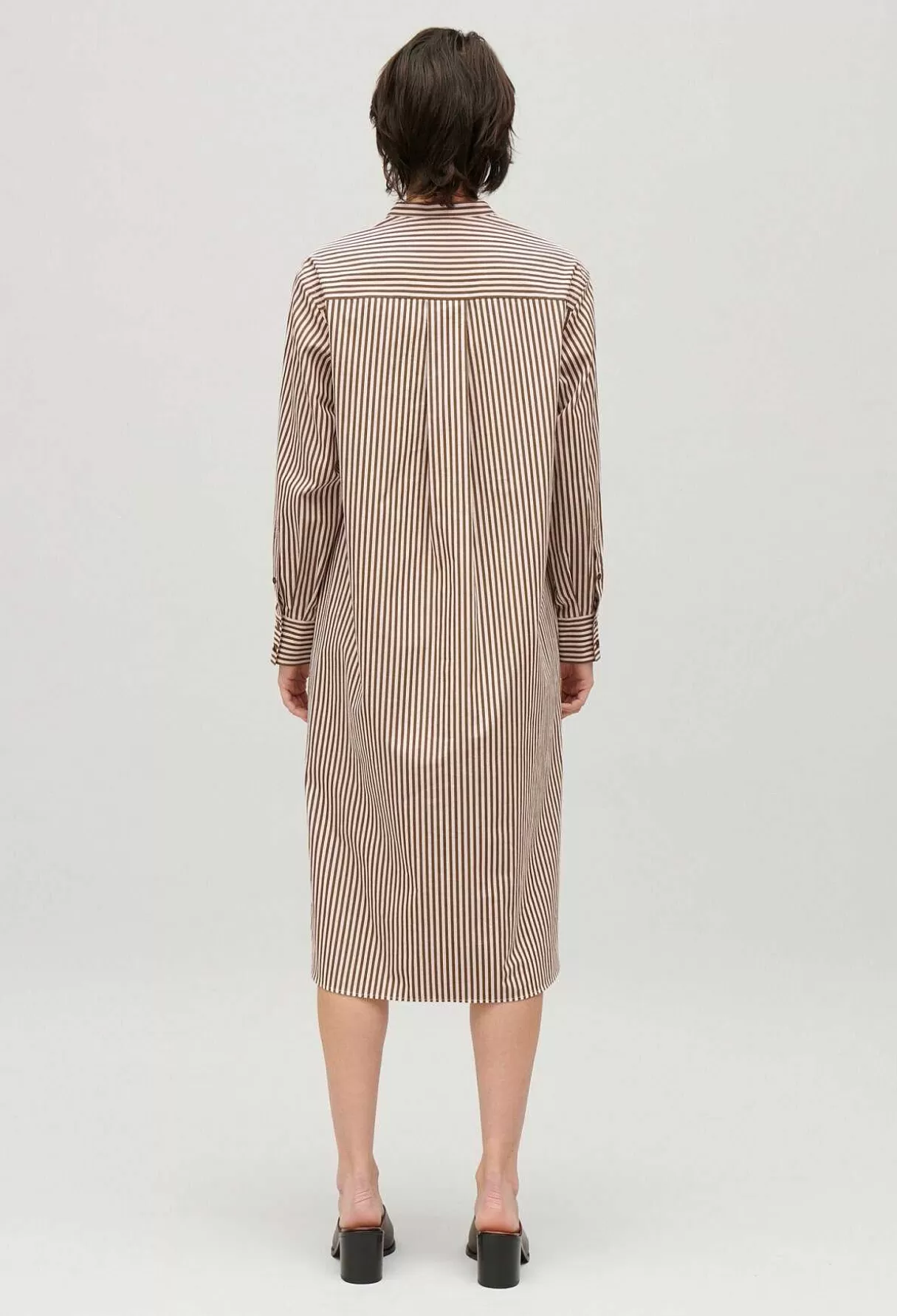 Claudie Pierlot Robe Midi Rayures Bronze Fashion
