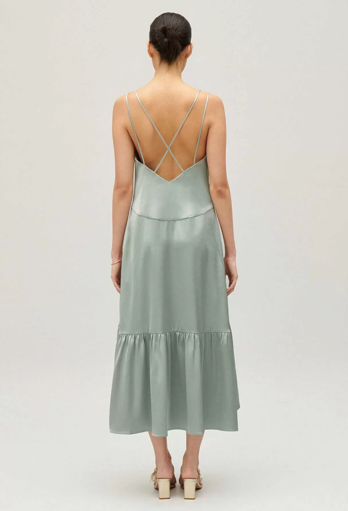 Claudie Pierlot Robe Midi Satinee Best Sale
