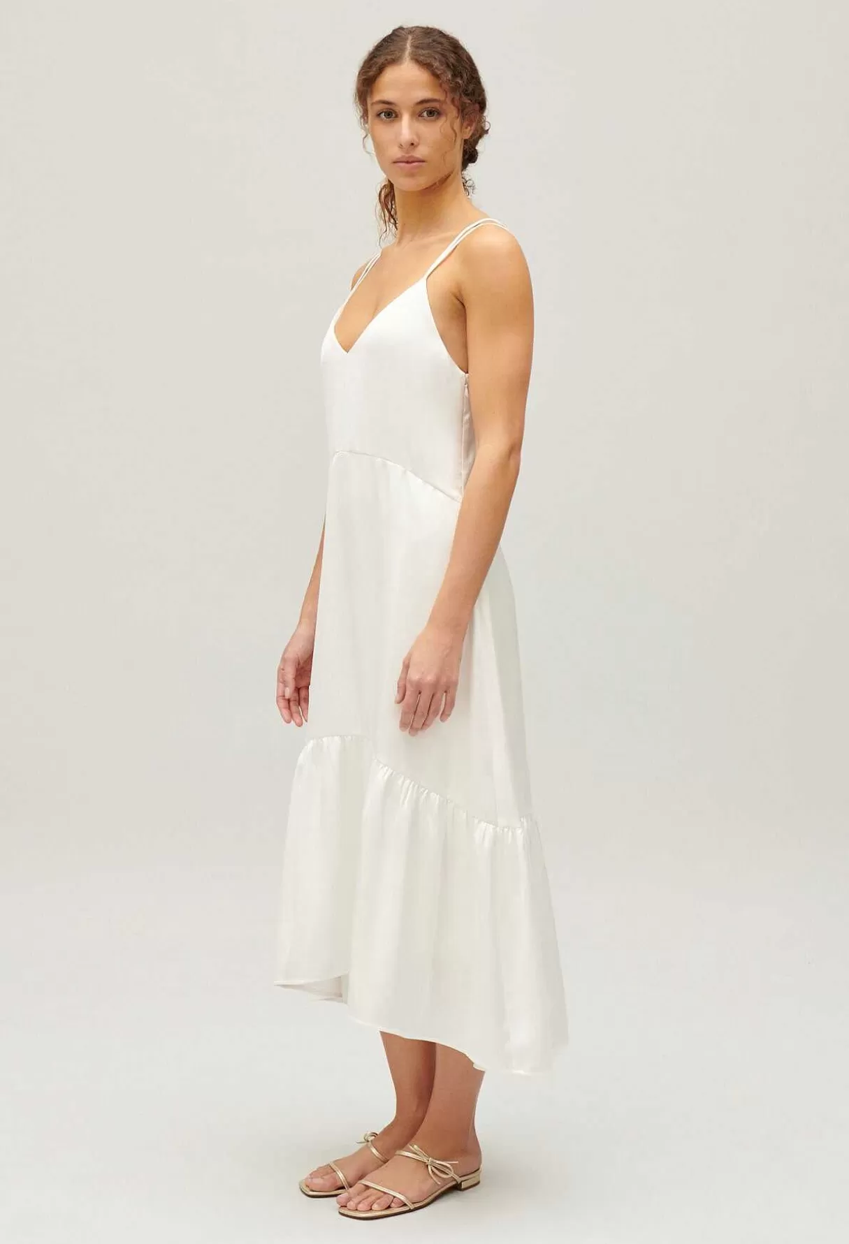 Claudie Pierlot Robe Midi Satinee Hot