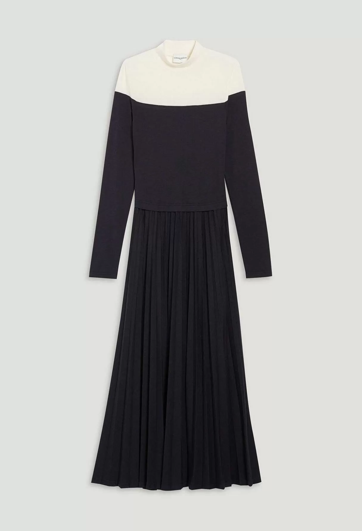 Claudie Pierlot Robe Twist Longue Plissee Tricolore Store