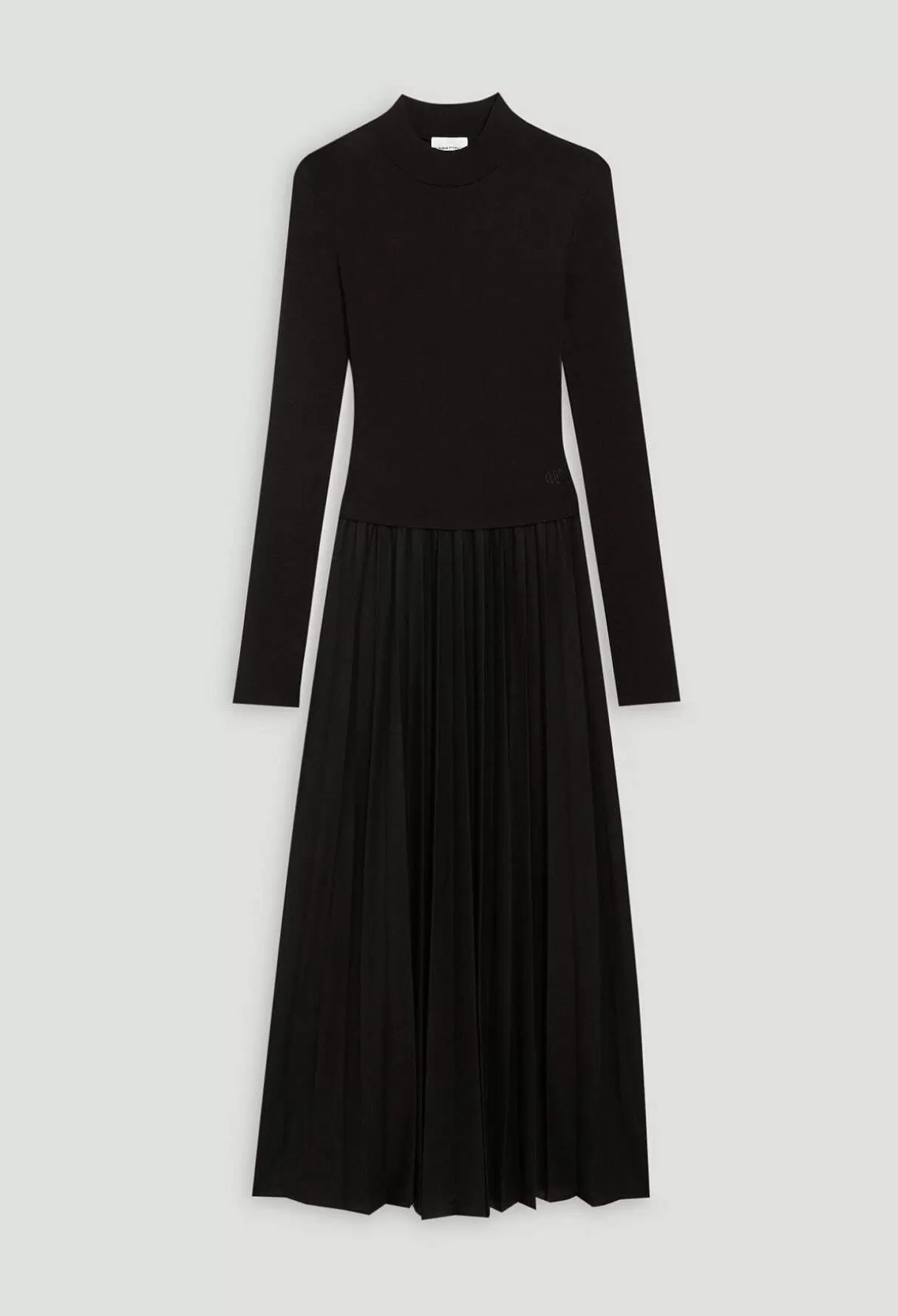 Claudie Pierlot Robe Twist Maille Plissee Noire Sale