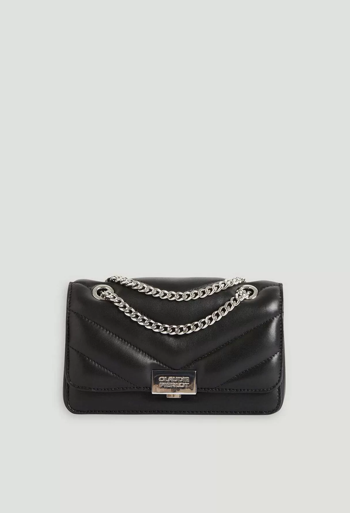 Claudie Pierlot Sac Angelina Cuir Noir Flash Sale
