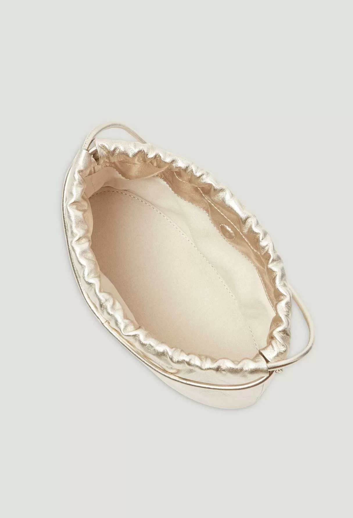 Claudie Pierlot Sac Bourse Cuir Lisse Dore Store