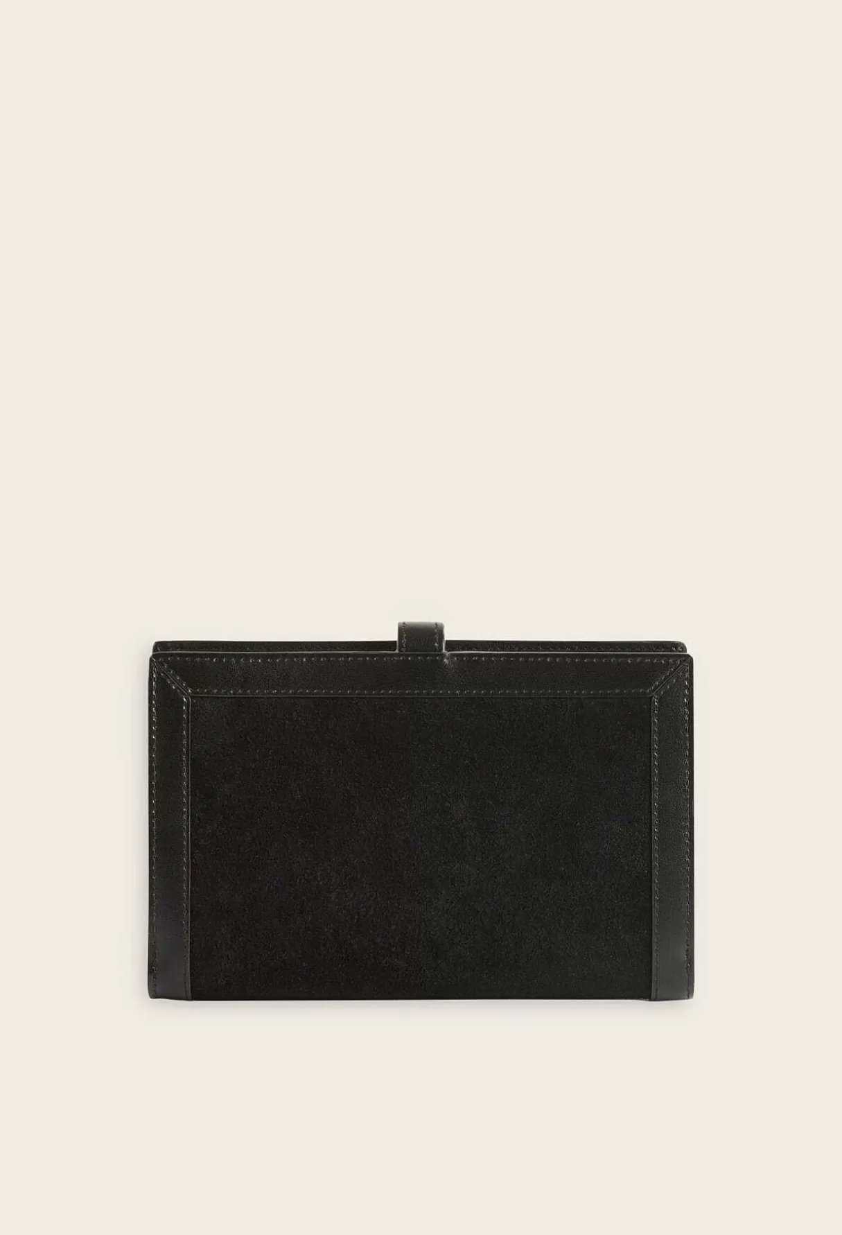 Claudie Pierlot Sac Pochette Cuir Suede Noir Discount