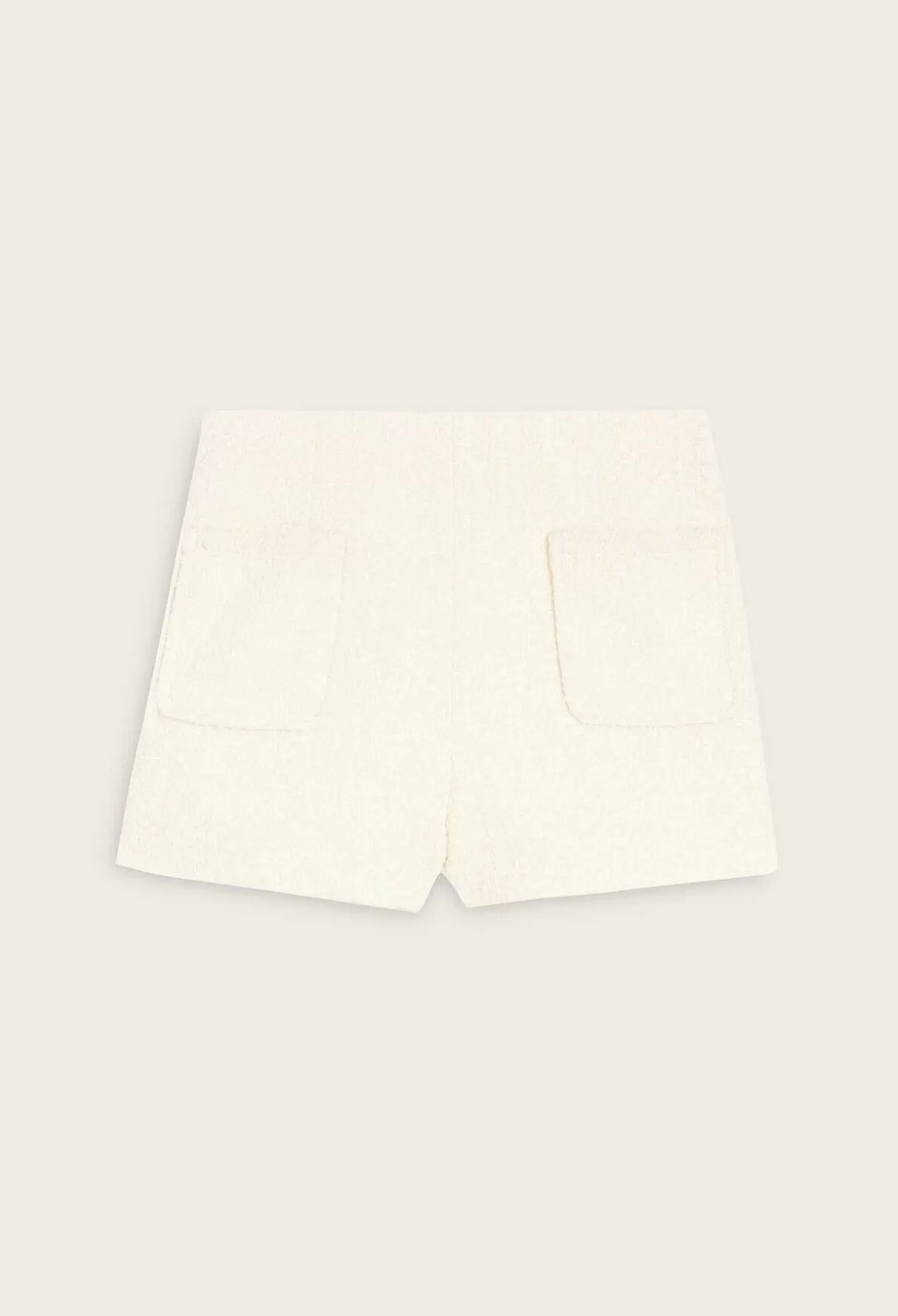 Claudie Pierlot Short En Tweed Ivoire Best Sale