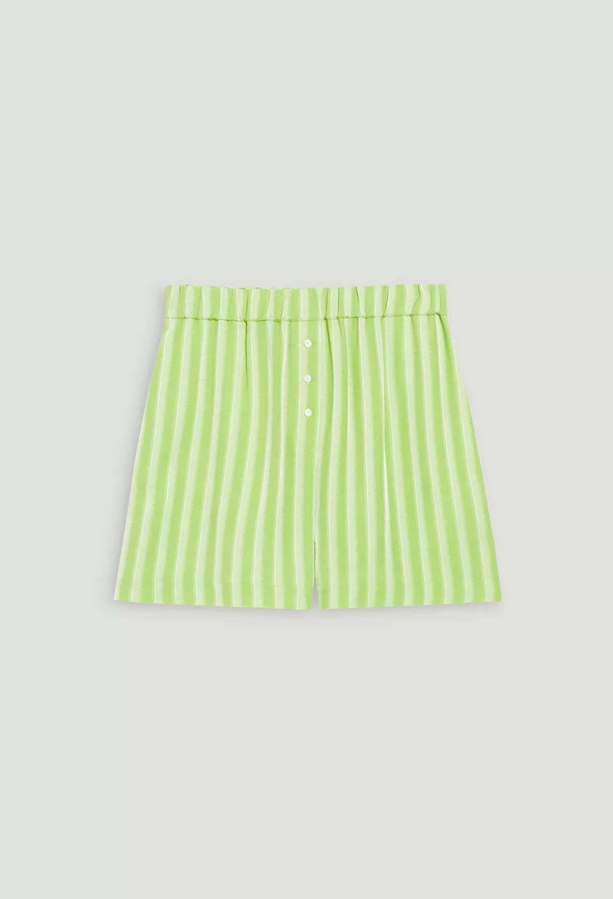 Claudie Pierlot Short Fluide Rayures Matcha Cheap