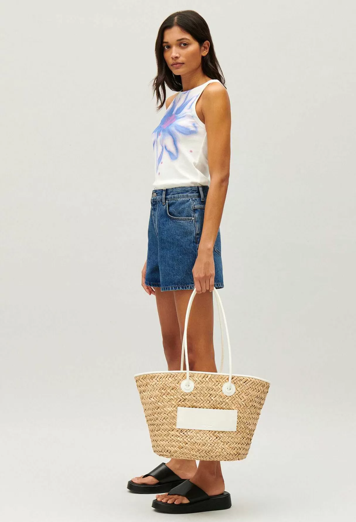 Claudie Pierlot Short Jean Bleu Flash Sale