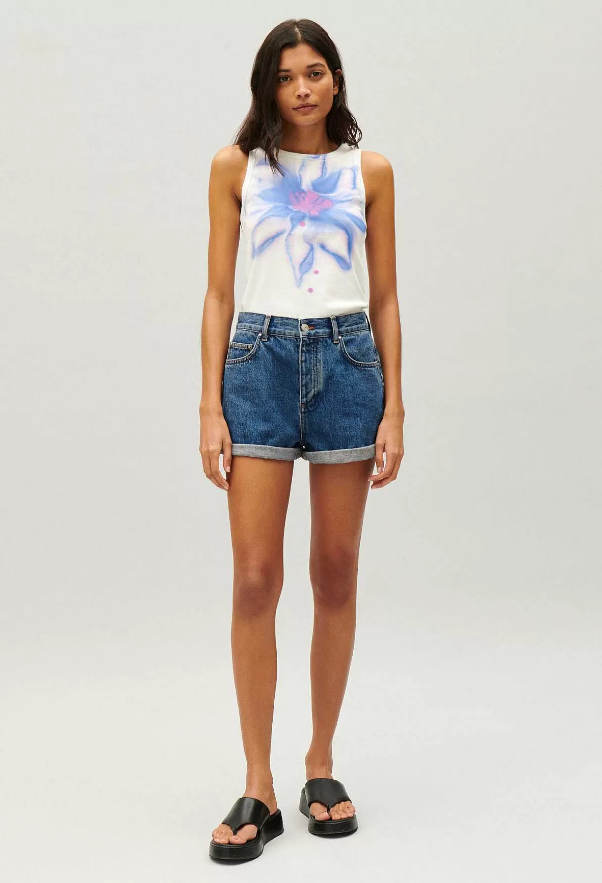 Claudie Pierlot Short Jean Bleu Flash Sale