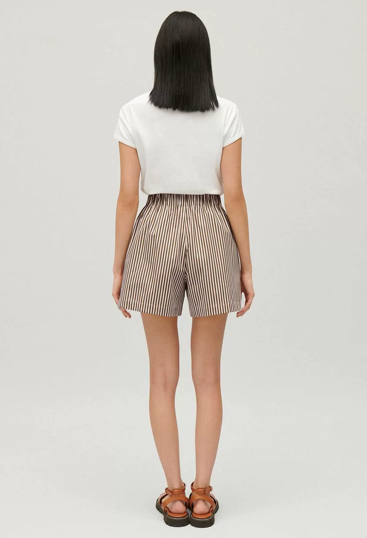 Claudie Pierlot Short Rayures Bronze Hot