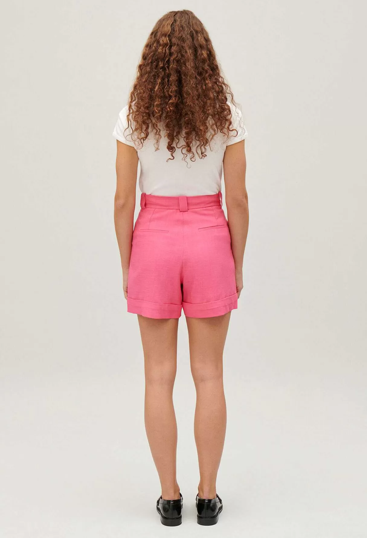 Claudie Pierlot Short Taille Haute Rose Sale