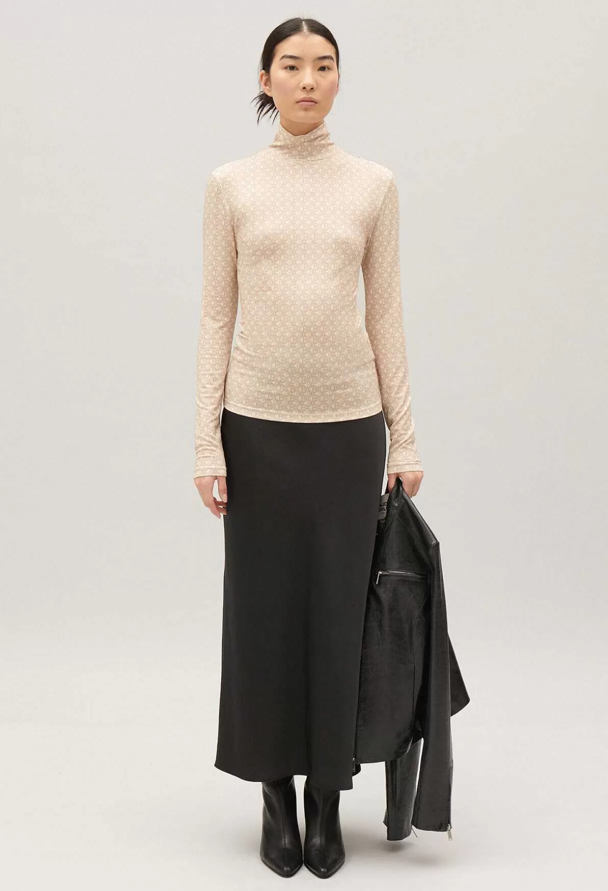Claudie Pierlot Sous Pull Imprime Cp Beige Cheap