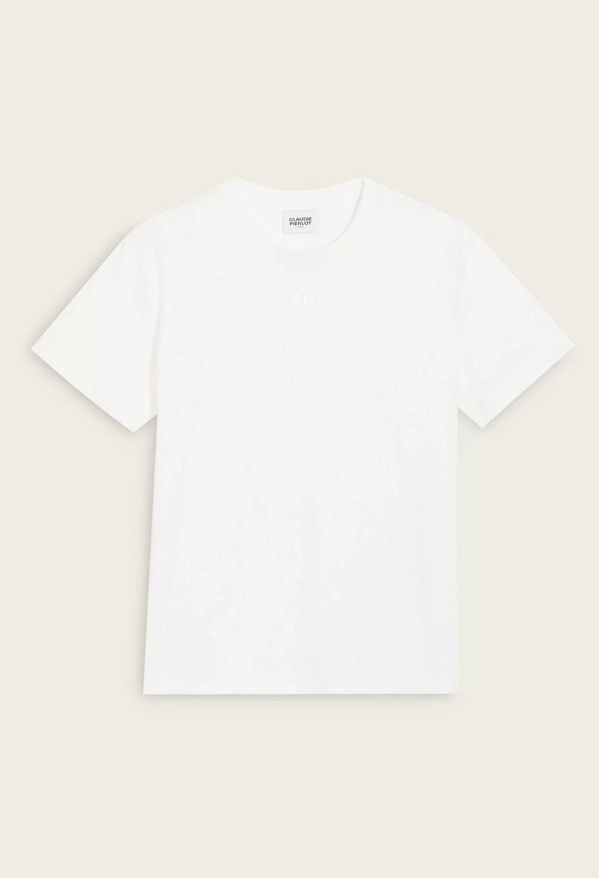 Claudie Pierlot Tee-Shirt Coton Ecru New