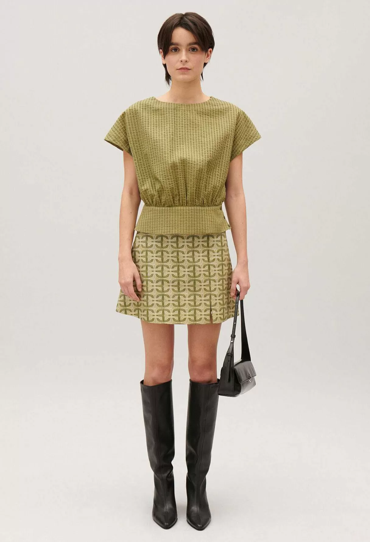 Claudie Pierlot Top Ajoure Fronce Online