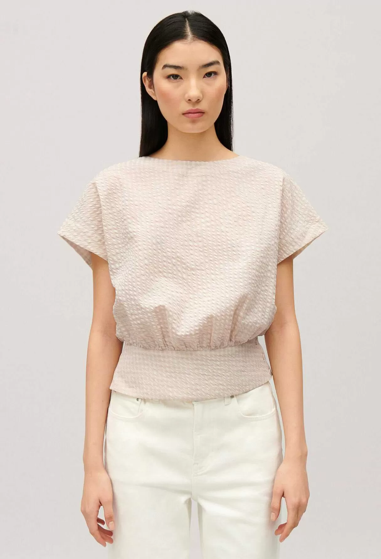 Claudie Pierlot Top Ajoure Fronce Best Sale