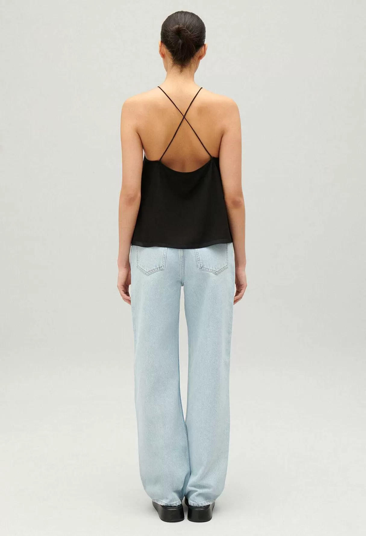 Claudie Pierlot Top Bustier Liens Noir Cheap