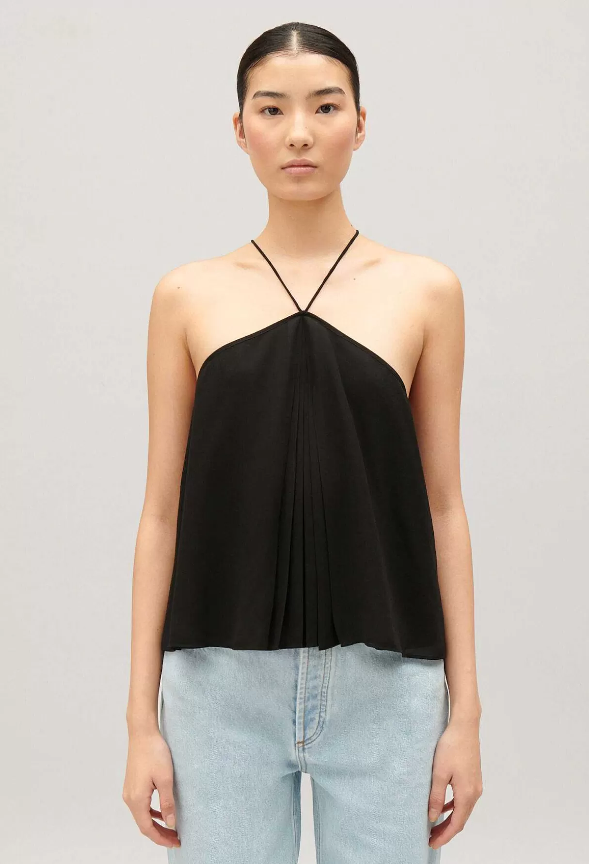 Claudie Pierlot Top Bustier Liens Noir Cheap