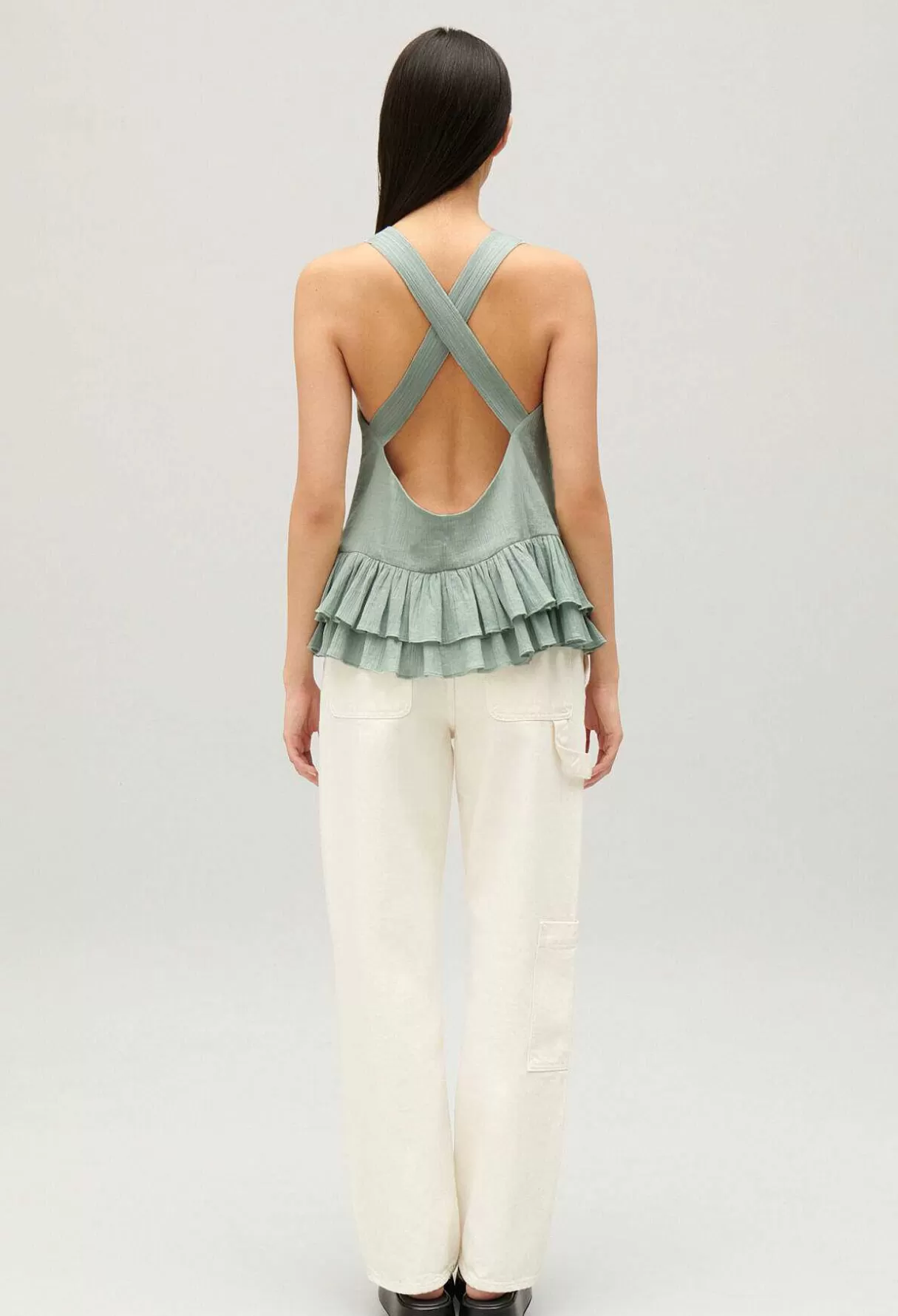 Claudie Pierlot Top Court Volants Clearance