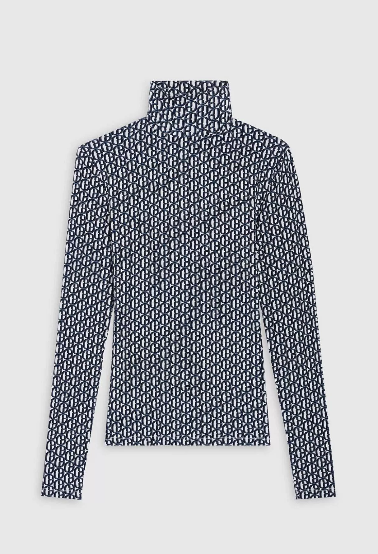 Claudie Pierlot T-Shirt Col Roule Monogramme Bleu Online