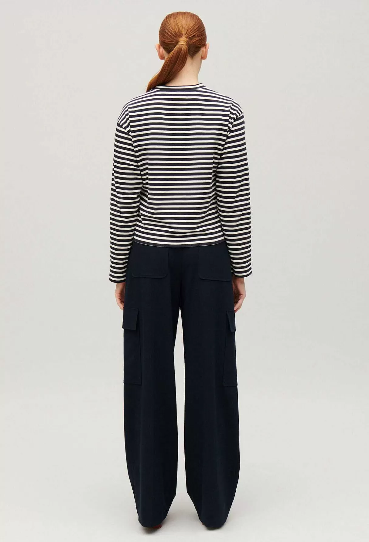 Claudie Pierlot T-Shirt Mariniere Bleu Marine Cheap