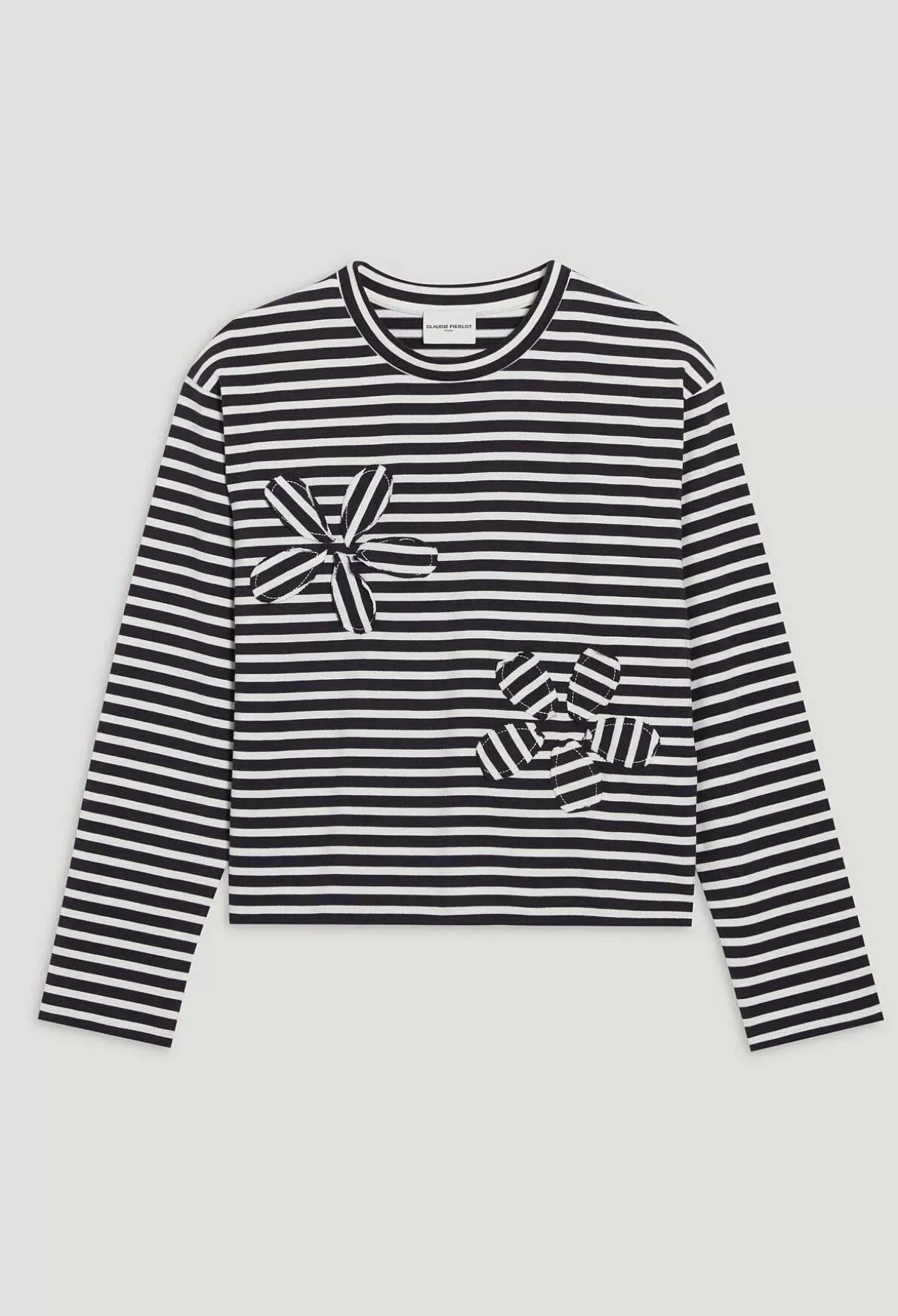 Claudie Pierlot T-Shirt Mariniere Bleu Marine Cheap