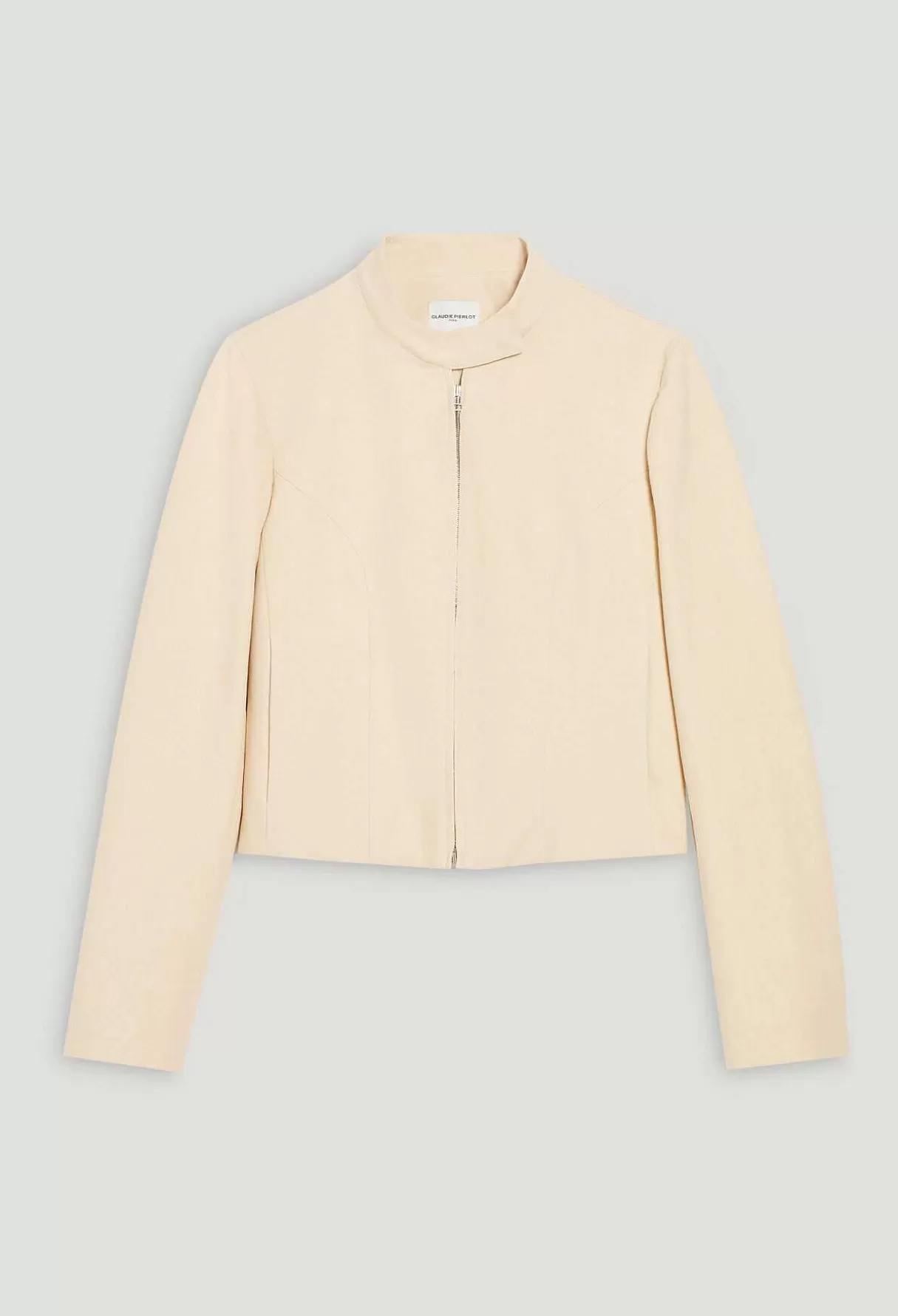 Claudie Pierlot Veste Biker Beige Clair Cheap