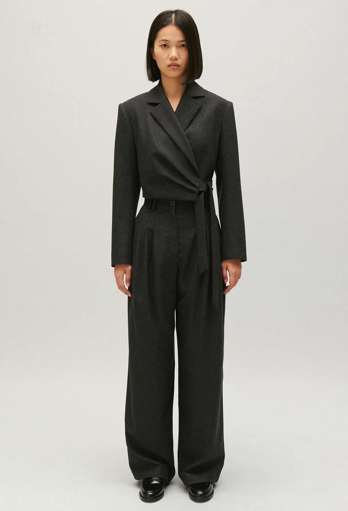 Claudie Pierlot Veste Tailleur Courte Gris Chine Store