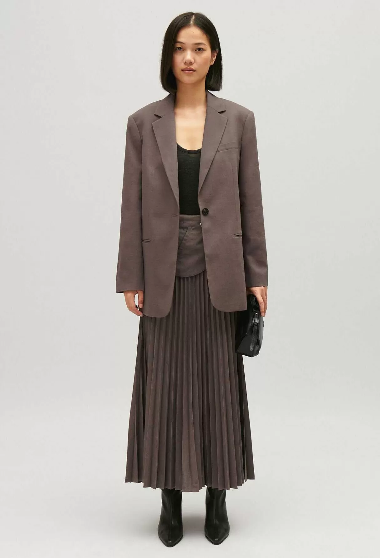 Claudie Pierlot Veste Tailleur Marron Glace Best Sale